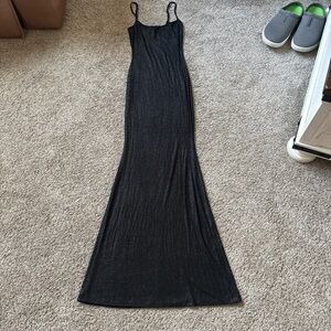 SKIMS Shimmering Black Maxi Dress